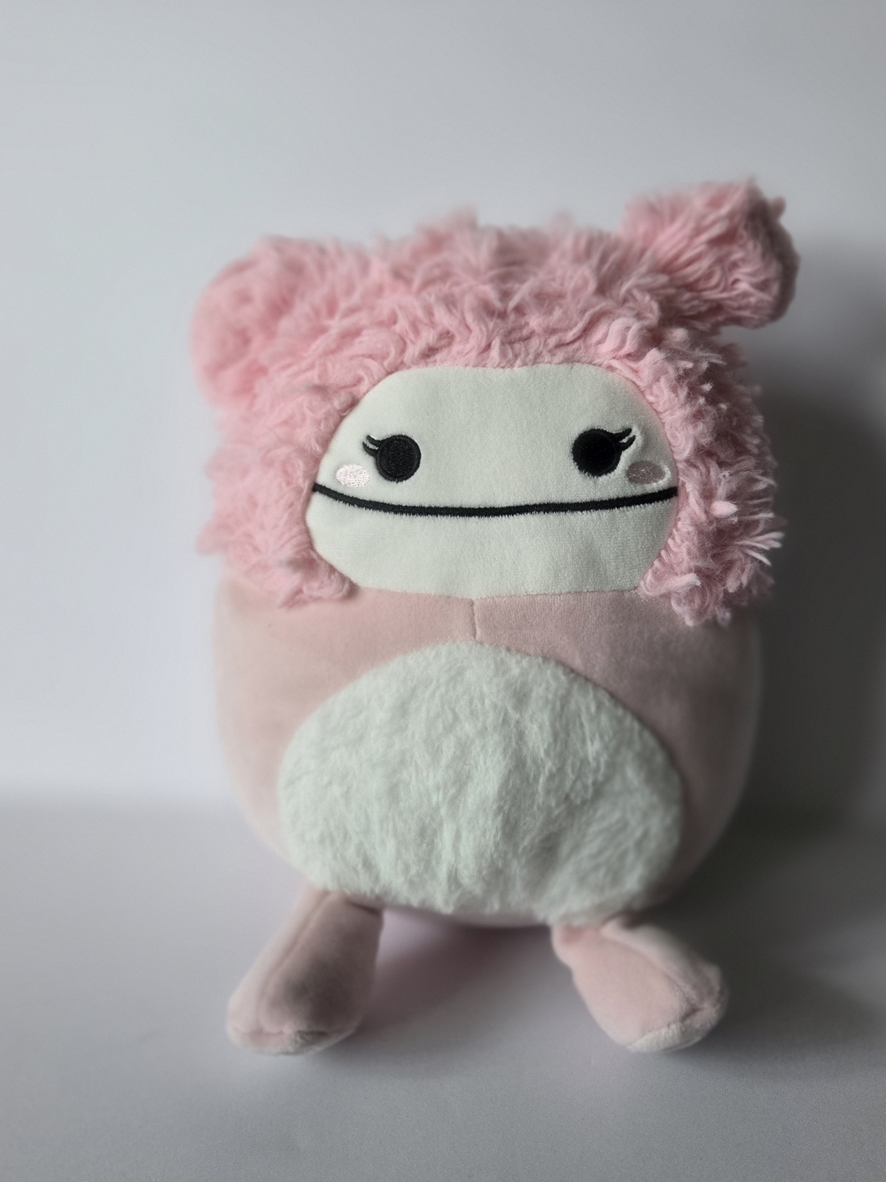 Squishmallows Pink Plush Character with White Belly